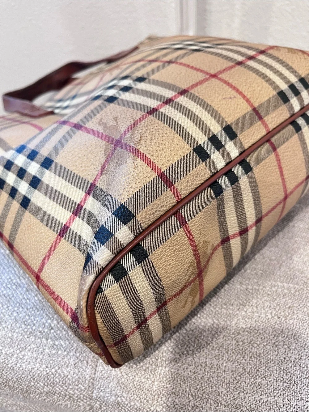 Burberry Haymarket vintage tote bag